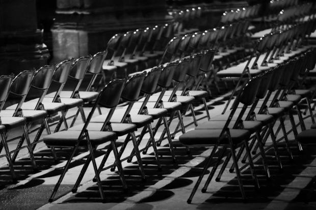Empty chairs. 