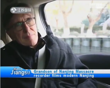 Chris Magee, Grandson of John Magee, follows John Magee's footsteps in Nanjing(ScreenCapture) Chris Magee, Grandson of John Magee, follows John Magee's footsteps in Nanjing (ScreenCapture)